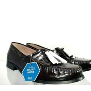 New Men's Bass Dark Burgundy Leather Shoes Sz 10w